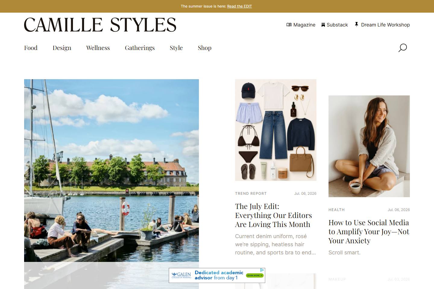 Camille Styles homepage